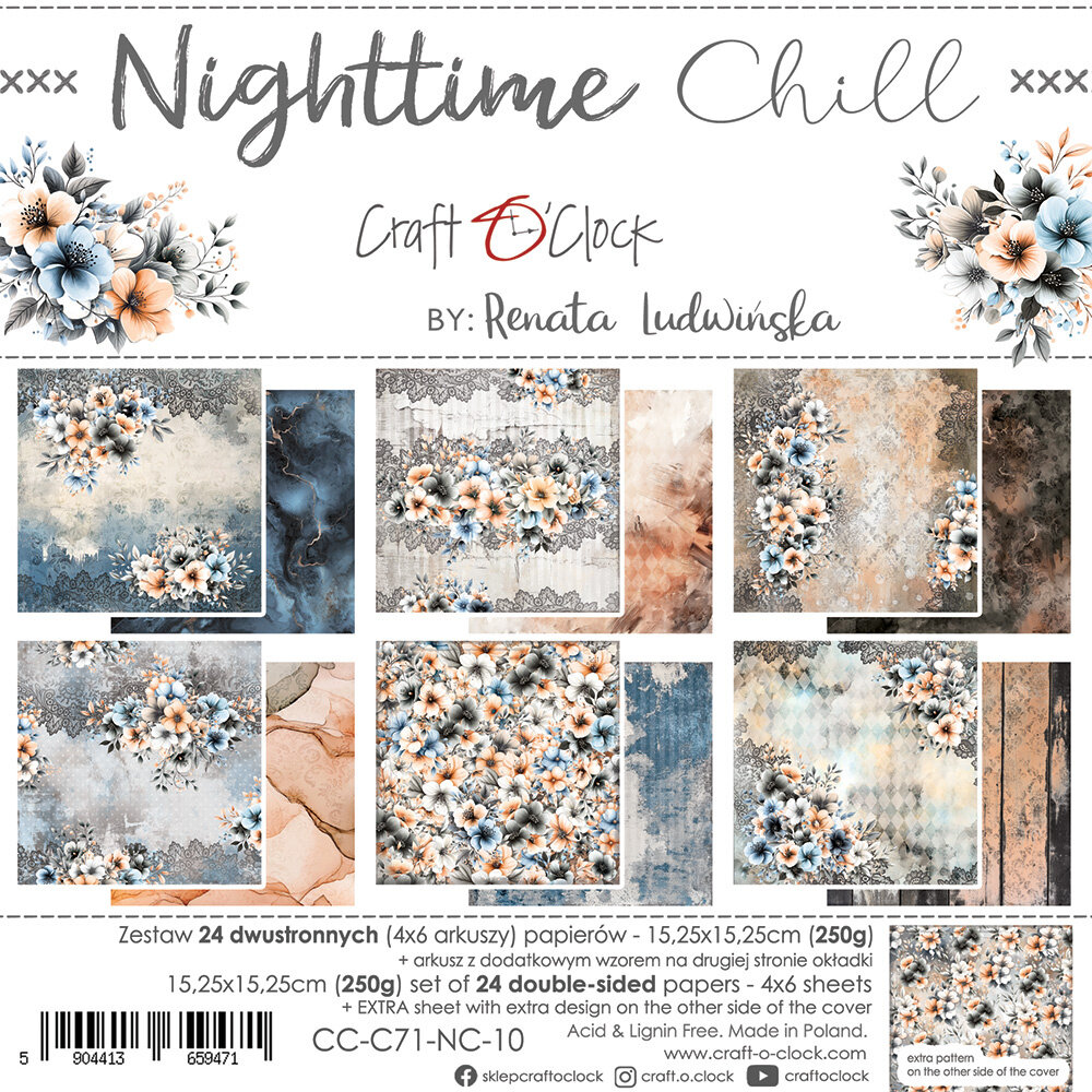 Craft O'Clock Nighttime Chill 6x6 Inch Paper Set (CC-C71-NC-10) Craft O'Clock Nighttime Chill 6x6 Inch Paper Set (CC-C71-NC-10)