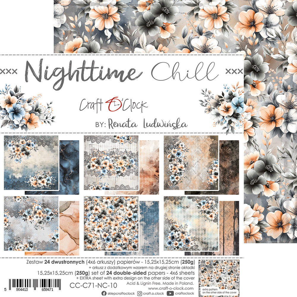 Craft O'Clock Nighttime Chill 6x6 Inch Paper Set (CC-C71-NC-10) Craft O'Clock Nighttime Chill 6x6 Inch Paper Set (CC-C71-NC-10)