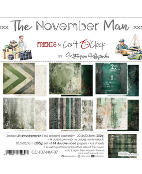 Craft O'Clock The November Man 8x8 Inch Paper Set (CC-F37-NM-07) Craft O'Clock The November Man 8x8 Inch Paper Set (CC-F37-NM-07)
