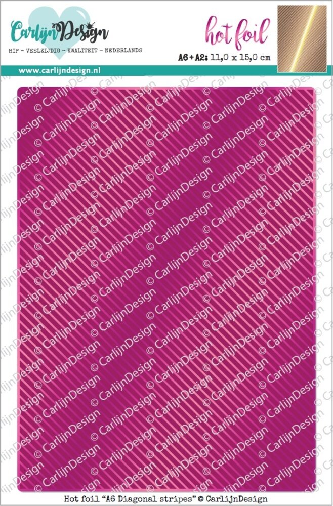 CarlijnDesign Hot foil Diagonal stripes (CDHF-0059) CarlijnDesign Hot foil Diagonal stripes (CDHF-0059)