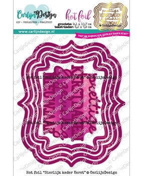 CarlijnDesign Hot foil Sierlijk kader Kerst (CDHF-0062)