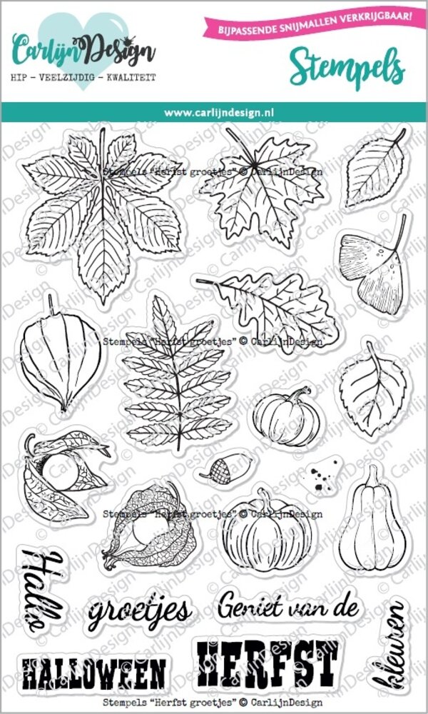 CarlijnDesign Stempels Herfstgroetjes (CDST-0126)