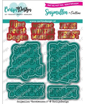 CarlijnDesign Snijmallen Kerstwensen 2 (CDSN-0282)