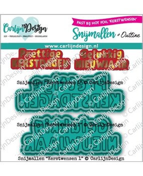 CarlijnDesign Snijmallen Kerstwensen 1 (CDSN-0281)