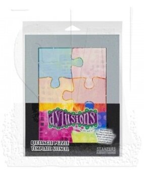 Stampers Anonymous Template Stencil Dylusions Rectangle Puzzle (DYRPZS)