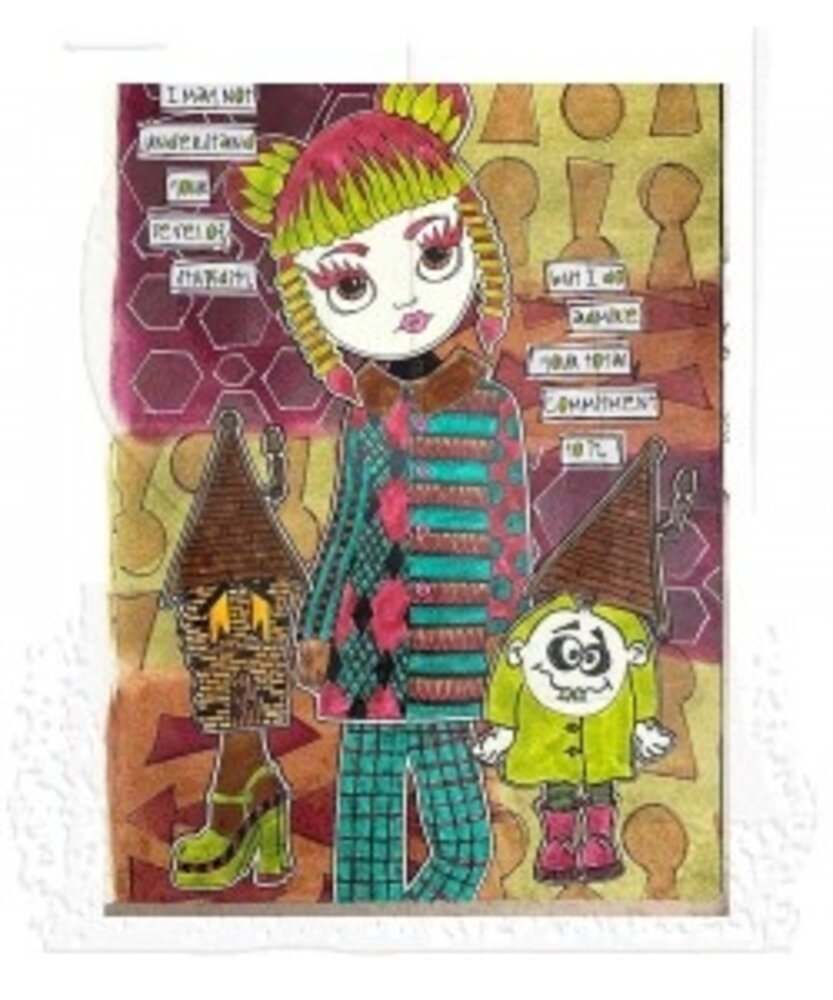 Stampers Anonymous Maybe Thursday Dylusions Cling Stamps (DYR10023) Stampers Anonymous Maybe Thursday Dylusions Cling Stamps (DYR10023)