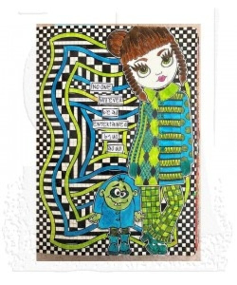 Stampers Anonymous Maybe Thursday Dylusions Cling Stamps (DYR10023) Stampers Anonymous Maybe Thursday Dylusions Cling Stamps (DYR10023)