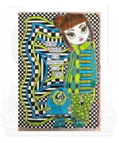 Stampers Anonymous Maybe Thursday Dylusions Cling Stamps (DYR10023) Stampers Anonymous Maybe Thursday Dylusions Cling Stamps (DYR10023)