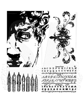 Stampers Anonymous Artful Artifacts Tim Holtz Cling Stamps (CMS080)