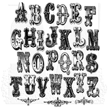 Stampers Anonymous Mini Cirque Alpha Tim Holtz Cling Stamps (CMS079)