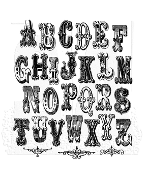 Stampers Anonymous Mini Cirque Alpha Tim Holtz Cling Stamps (CMS079)