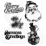 Stampers Anonymous Retro Holiday Tim Holtz Cling Stamps (CMS067)