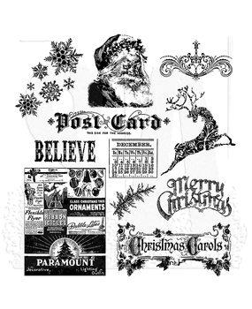 Stampers Anonymous Mini Holiday Tim Holtz Cling Stamps (CMS066)