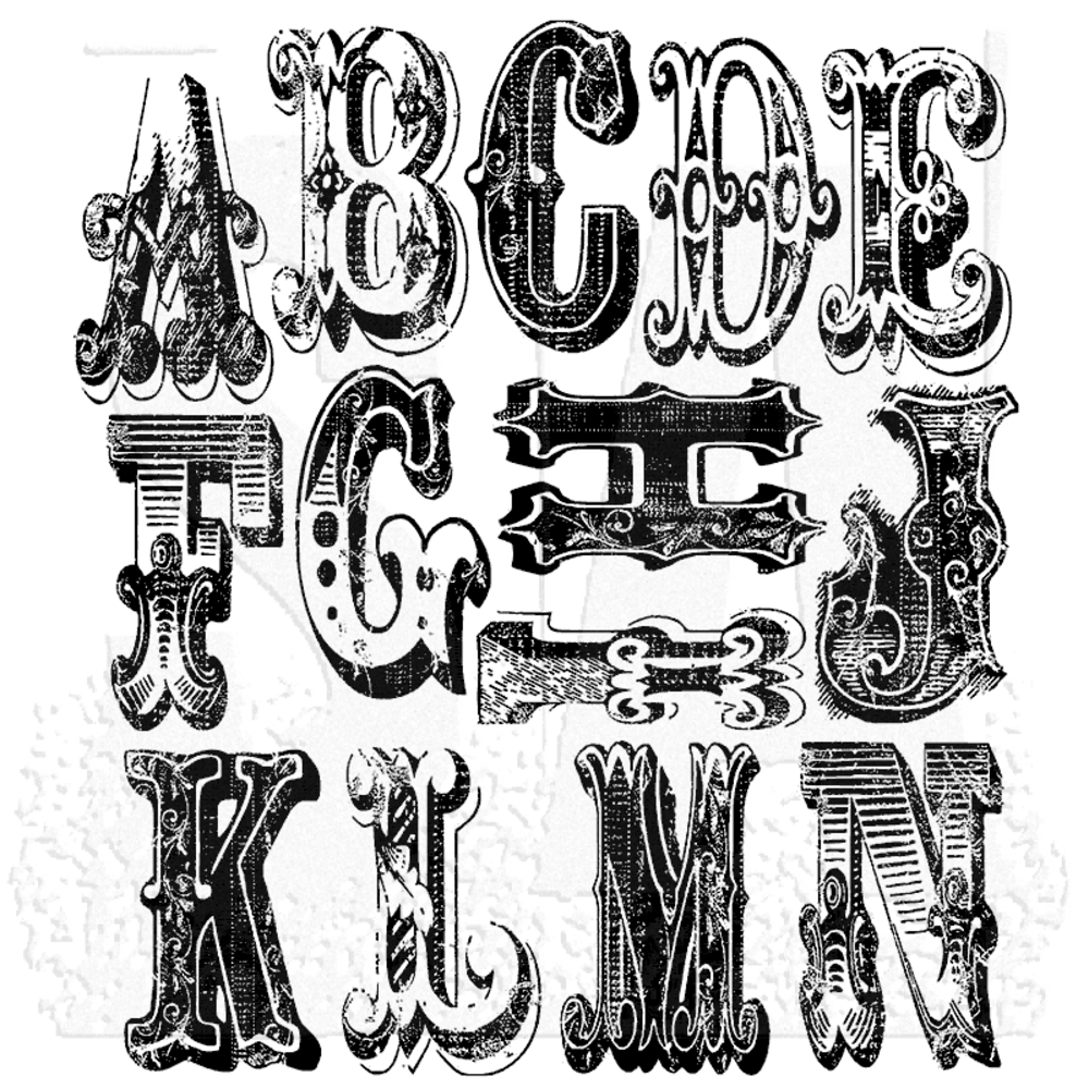 Stampers Anonymous Cirque Alphabet Tim Holtz Cling Stamps (CMS065) Stampers Anonymous Cirque Alphabet Tim Holtz Cling Stamps (CMS065)