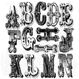 Stampers Anonymous Cirque Alphabet Tim Holtz Cling Stamps (CMS065)