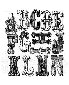Stampers Anonymous Cirque Alphabet Tim Holtz Cling Stamps (CMS065)