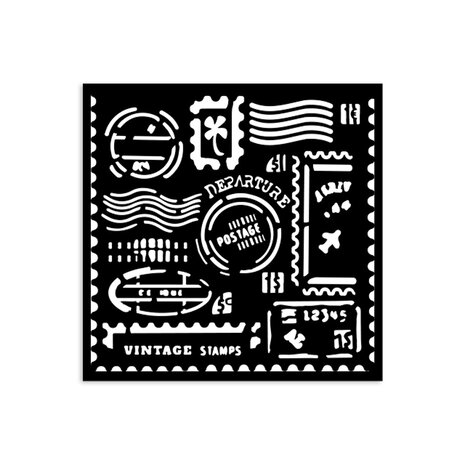 Stamperia Art of Travelling Thick Stencil 12x12cm Stamps (KSTDS01)