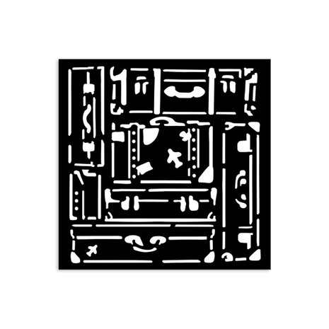 Stamperia Art of Travelling Thick Stencil 12x12cm Suitcases (KSTDS05) Stamperia Art of Travelling Thick Stencil 12x12cm Suitcases (KSTDS05)