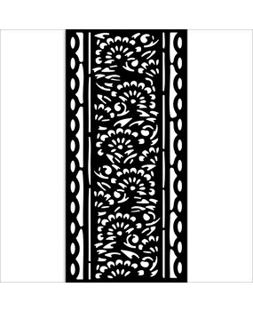 Stamperia Art of Travelling Thick Stencil 12x25cm Stripes (KSTDL111)