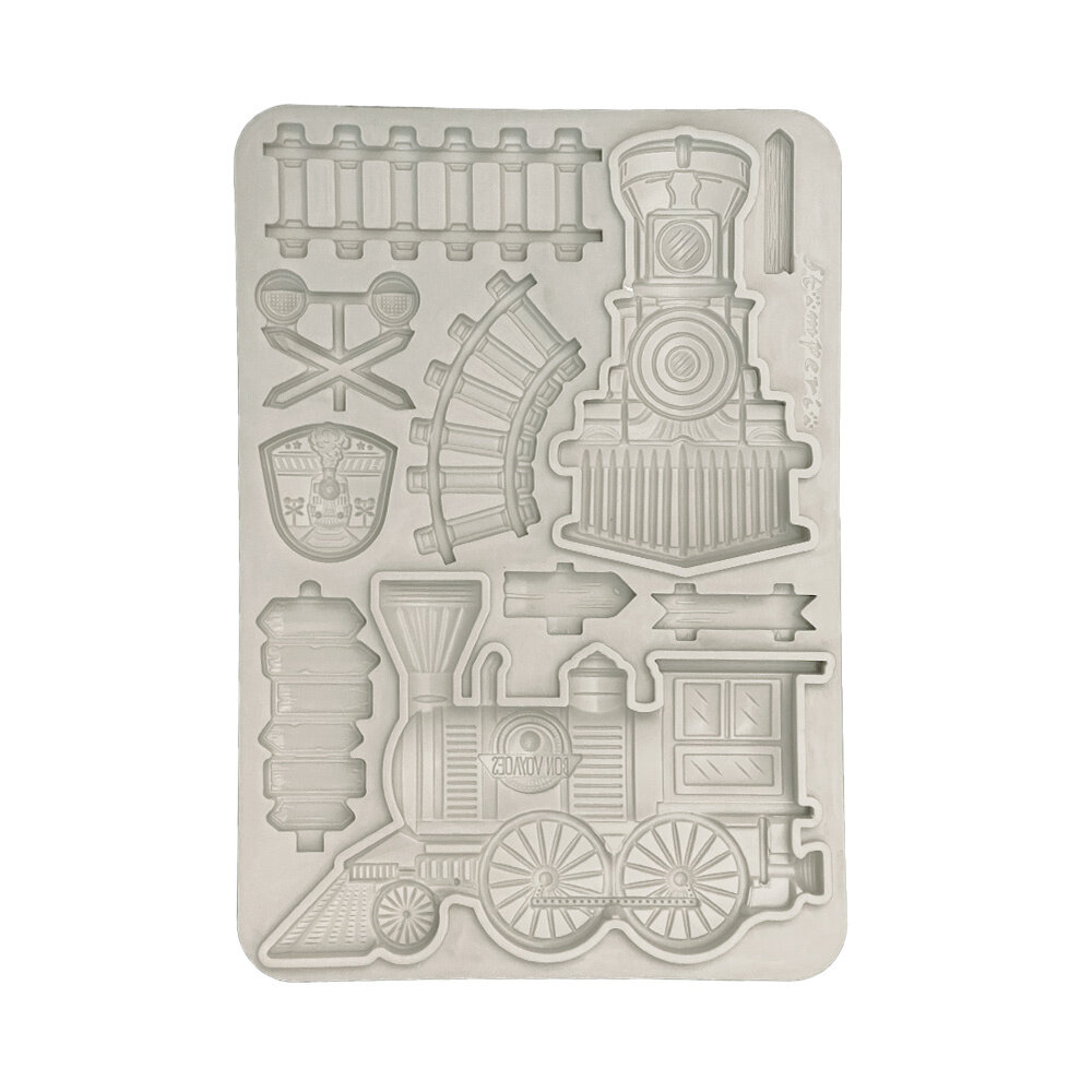Stamperia Art of Travelling A5 Silicon Mould Train (KACMA549)