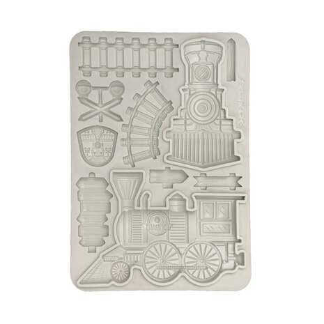 Stamperia Art of Travelling A5 Silicon Mould Train (KACMA549)