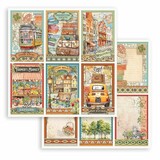 Stamperia Art of Travelling 12x12 Inch Paper Sheets 6 Cards (10pcs) (SBB1041) (DISCONTINUED)