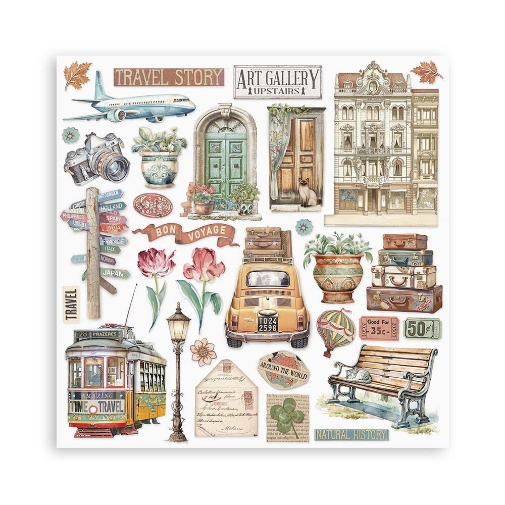 Stamperia Art of Travelling 12x12 Inch Paper Pack Maxi (Single Face) (SBBXLB19) Stamperia Art of Travelling 12x12 Inch Paper Pack Maxi (Single Face) (SBBXLB19)