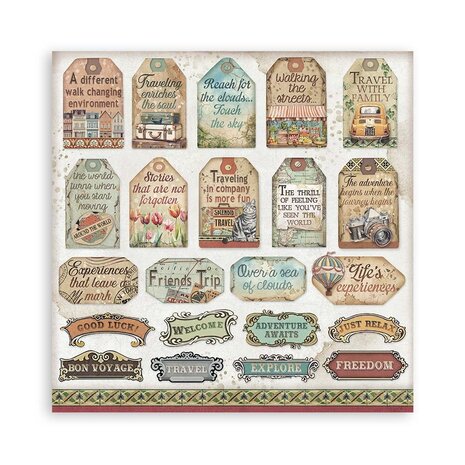 Stamperia Art of Travelling 12x12 Inch Paper Pack Maxi (Single Face) (SBBXLB19) Stamperia Art of Travelling 12x12 Inch Paper Pack Maxi (Single Face) (SBBXLB19)