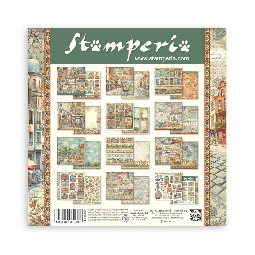Stamperia Art of Travelling 12x12 Inch Paper Pack (SBBL164)