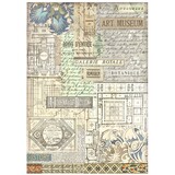 Stamperia Art of Travelling A4 Rice Paper Museum Background (6pcs) (DFSA4976)