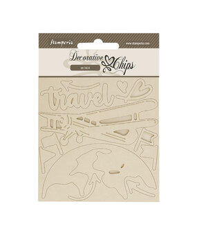 Stamperia Art of Travelling Decorative Chips Airplane (SCB249) (DISCONTINUED) Stamperia Art of Travelling Decorative Chips Airplane (SCB249) (DISCONTINUED)
