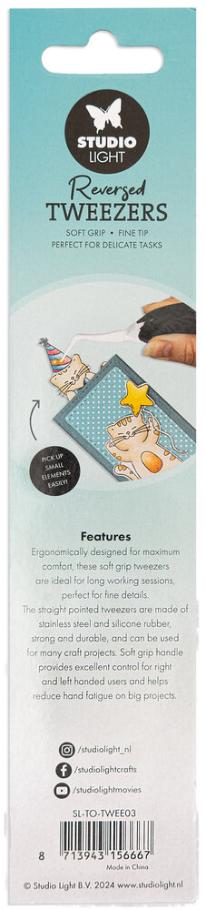 Studio Light Reversed Tweezers Soft Grip Fine Tip (SL-ES-TWEE03) (BASIC) Studio Light Reversed Tweezers Soft Grip Fine Tip (SL-ES-TWEE03) (BASIC)