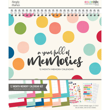 Simple Stories Color Vibe 12 Month Memory Calendar (23532)