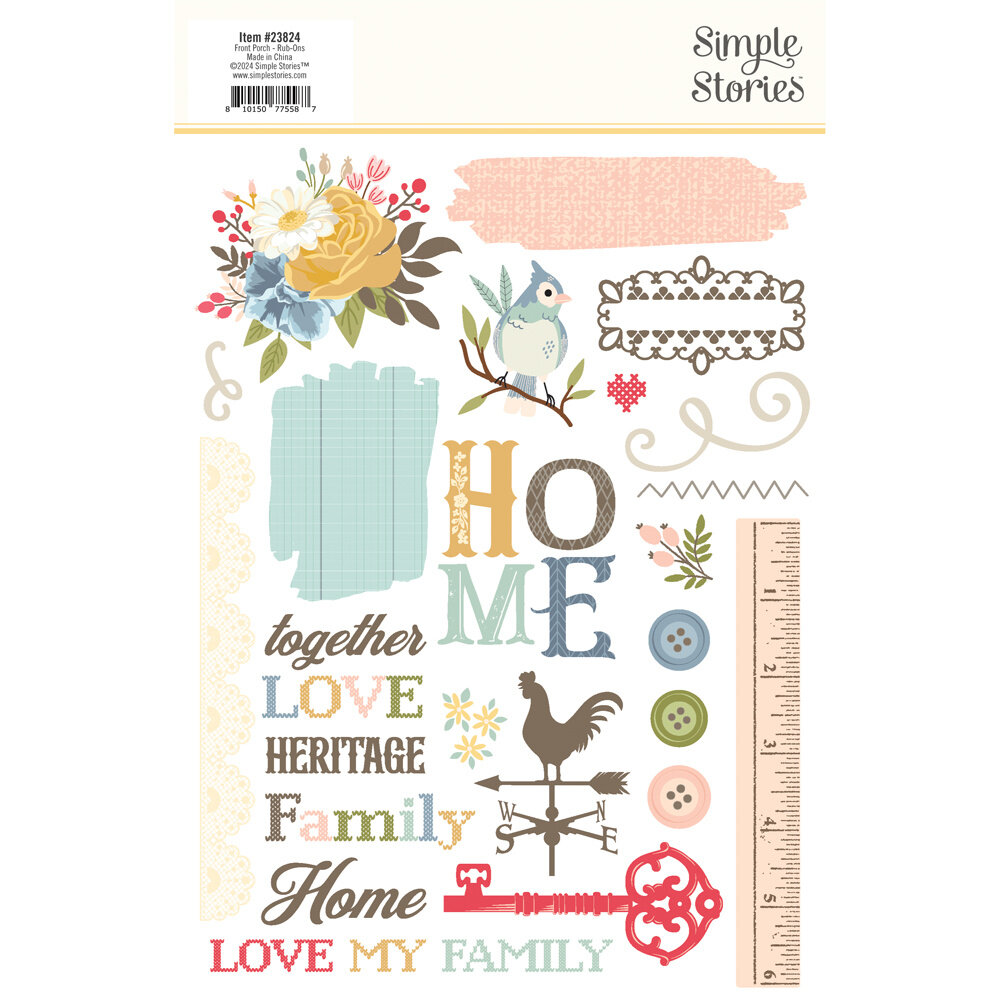 Simple Stories Front Porch Rub Ons (23824)