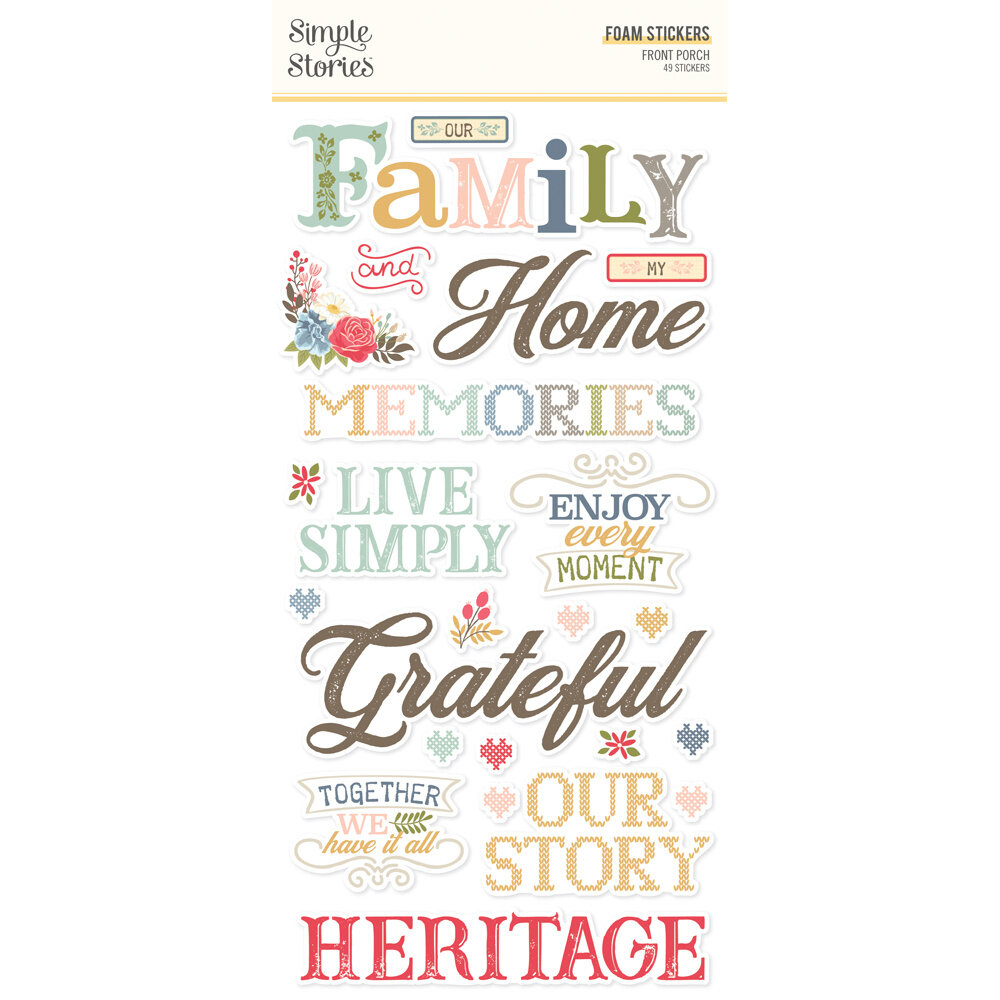Simple Stories Front Porch Foam Stickers (23827)