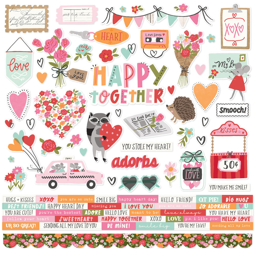 Simple Stories Heartstrings Cardstock Stickers (23601)