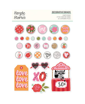 Simple Stories Heartstrings Decorative Brads (23612) Simple Stories Heartstrings Decorative Brads (23612)