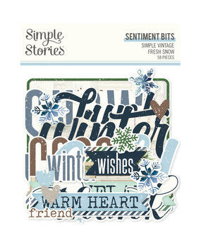 Simple Stories Simple Vintage Fresh Snow Sentiment Bits & Pieces (23723)