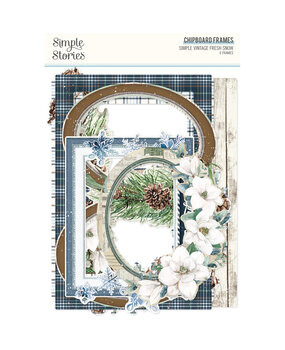 Simple Stories Simple Vintage Fresh Snow Chipboard Frames (23725)