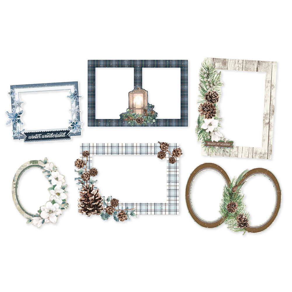 Simple Stories Simple Vintage Fresh Snow Chipboard Frames (23725)