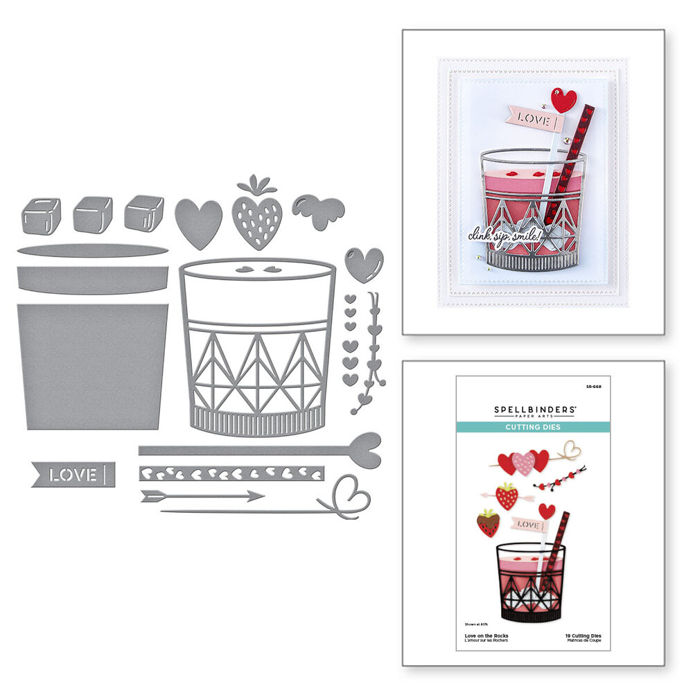 Spellbinders Love on the Rocks Etched Dies (S5-668) Spellbinders Love on the Rocks Etched Dies (S5-668)