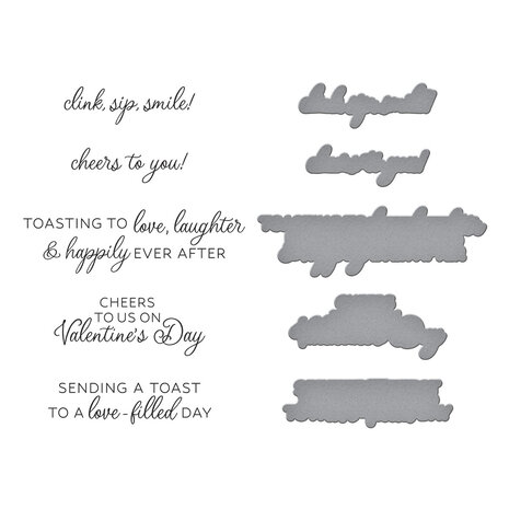 Spellbinders Valentine Happy Hour Sentiments Press Plate & Die Set (BP-257) Spellbinders Valentine Happy Hour Sentiments Press Plate & Die Set (BP-257)
