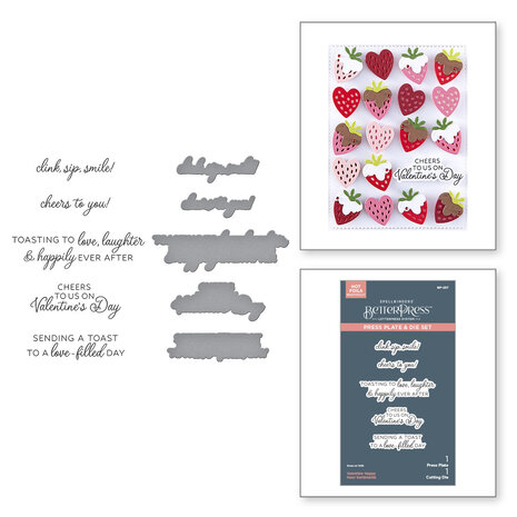 Spellbinders Valentine Happy Hour Sentiments Press Plate & Die Set (BP-257) Spellbinders Valentine Happy Hour Sentiments Press Plate & Die Set (BP-257)