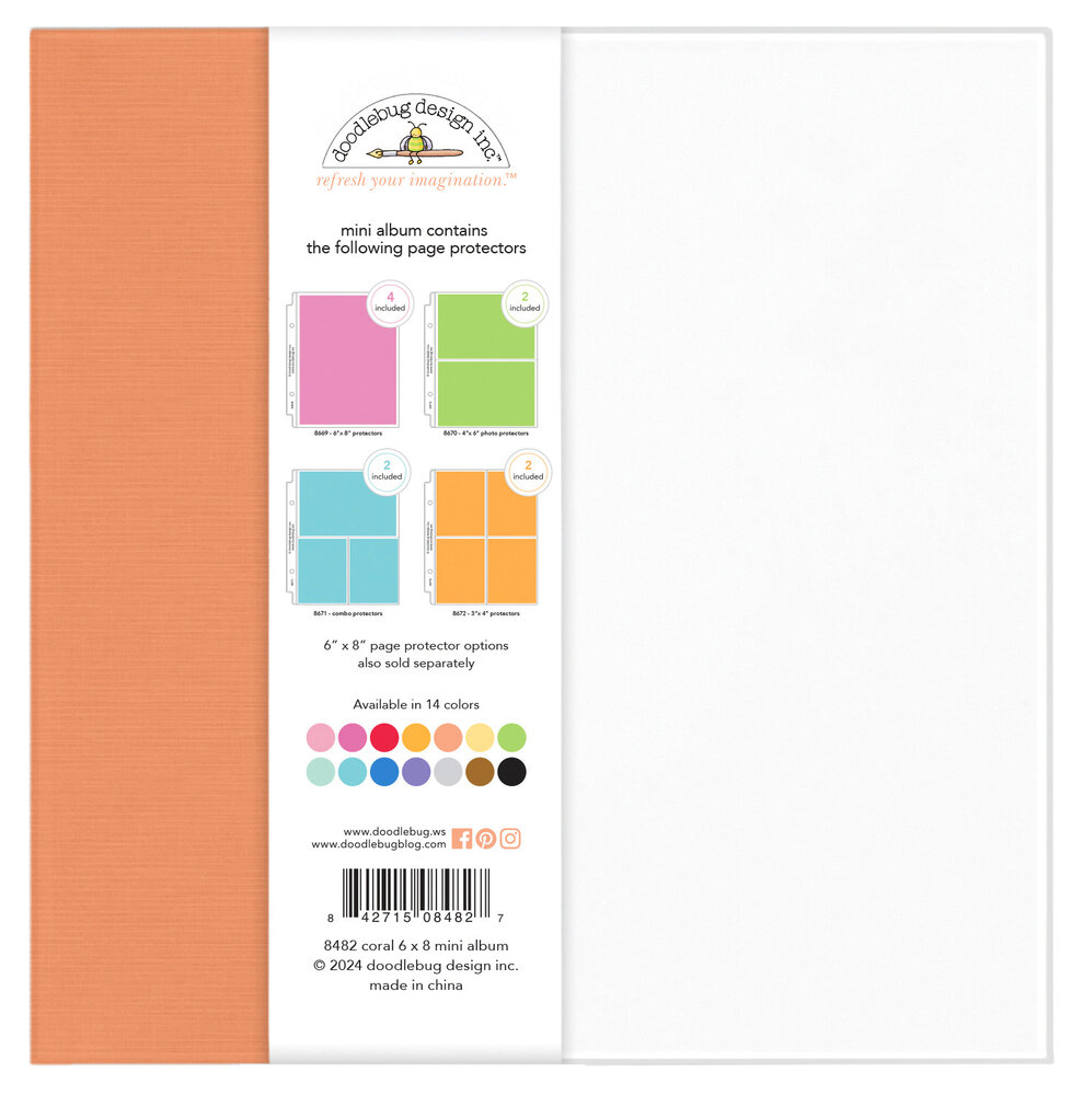 Doodlebug Design Coral 6x8 Inch Mini Album (8482) Doodlebug Design Coral 6x8 Inch Mini Album (8482)