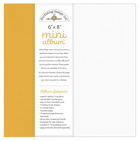 Doodlebug Design Tangerine 6x8 Inch Mini Album (8483)