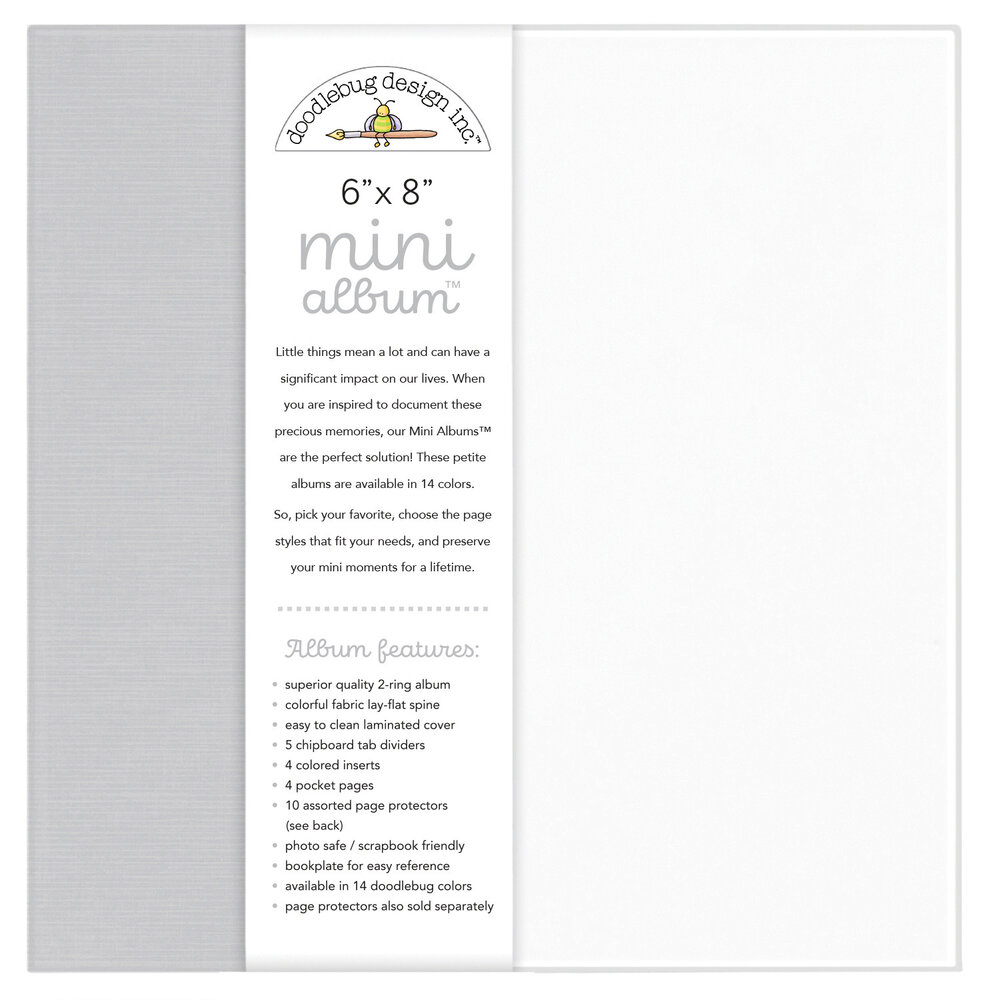 Doodlebug Design Gray 6x8 Inch Mini Album (8490) Doodlebug Design Gray 6x8 Inch Mini Album (8490)