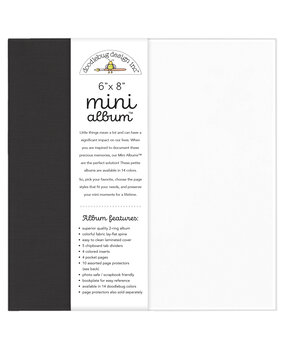 Doodlebug Design Beetle Black 6x8 Inch Mini Album (8492)