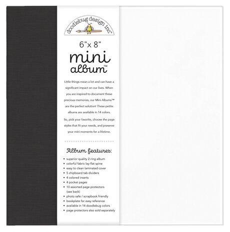 Doodlebug Design Beetle Black 6x8 Inch Mini Album (8492) Doodlebug Design Beetle Black 6x8 Inch Mini Album (8492)