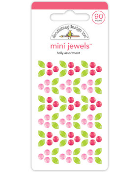 Doodlebug Design Tinsel Time Holly Assortment Mini Jewels (8723)