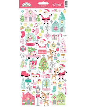 Doodlebug Design Tinsel Time Icons Stickers (8752)
